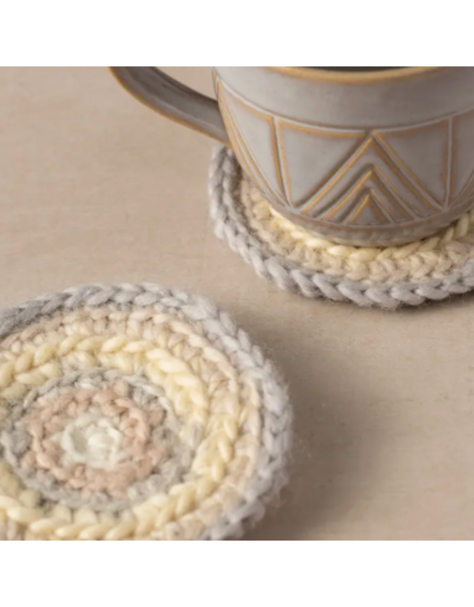 Nepal Watercolour Crocheted Mug Rug, Nepal