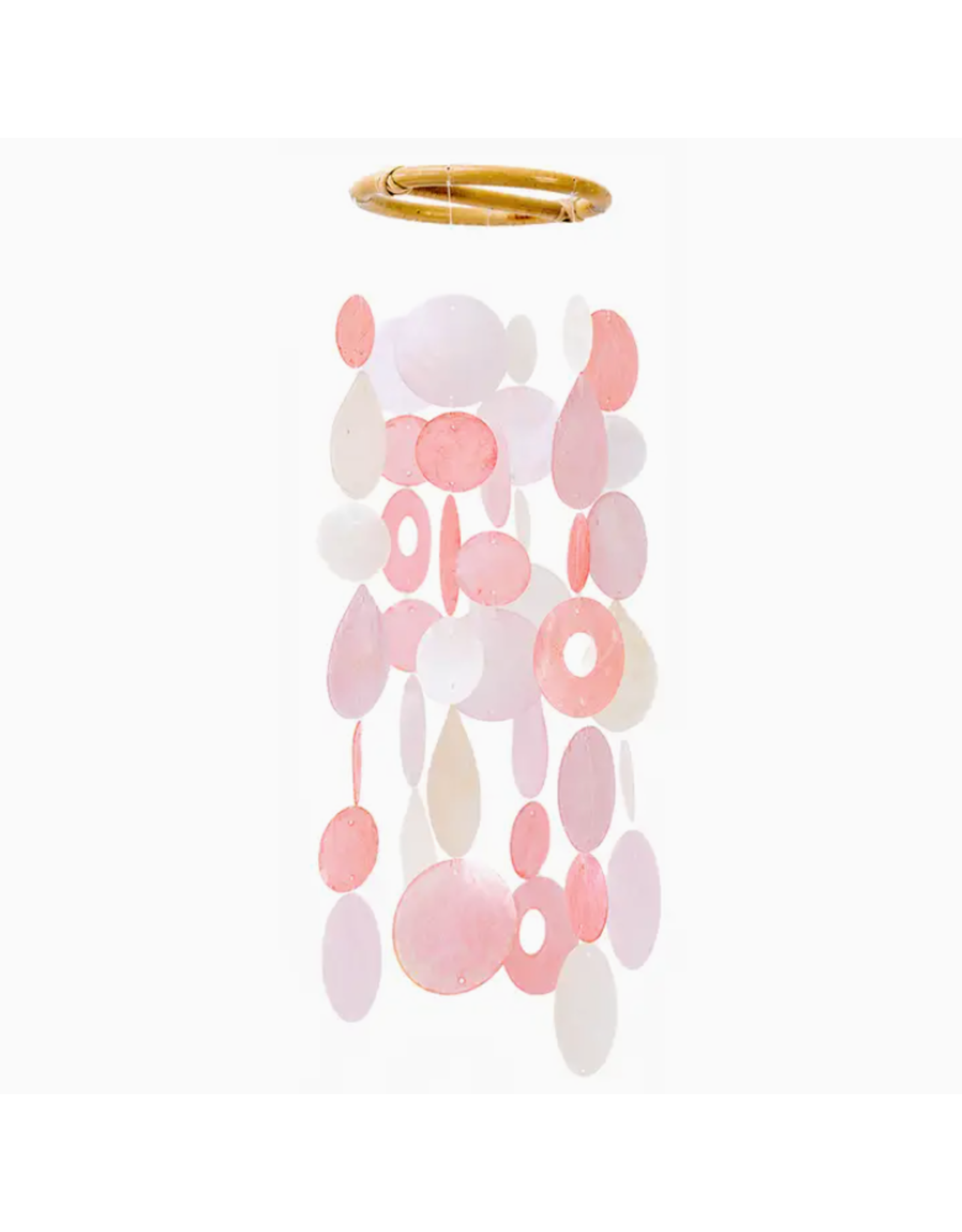 Indonesia Small Pretty in Pink Capiz Chime, Indonesia