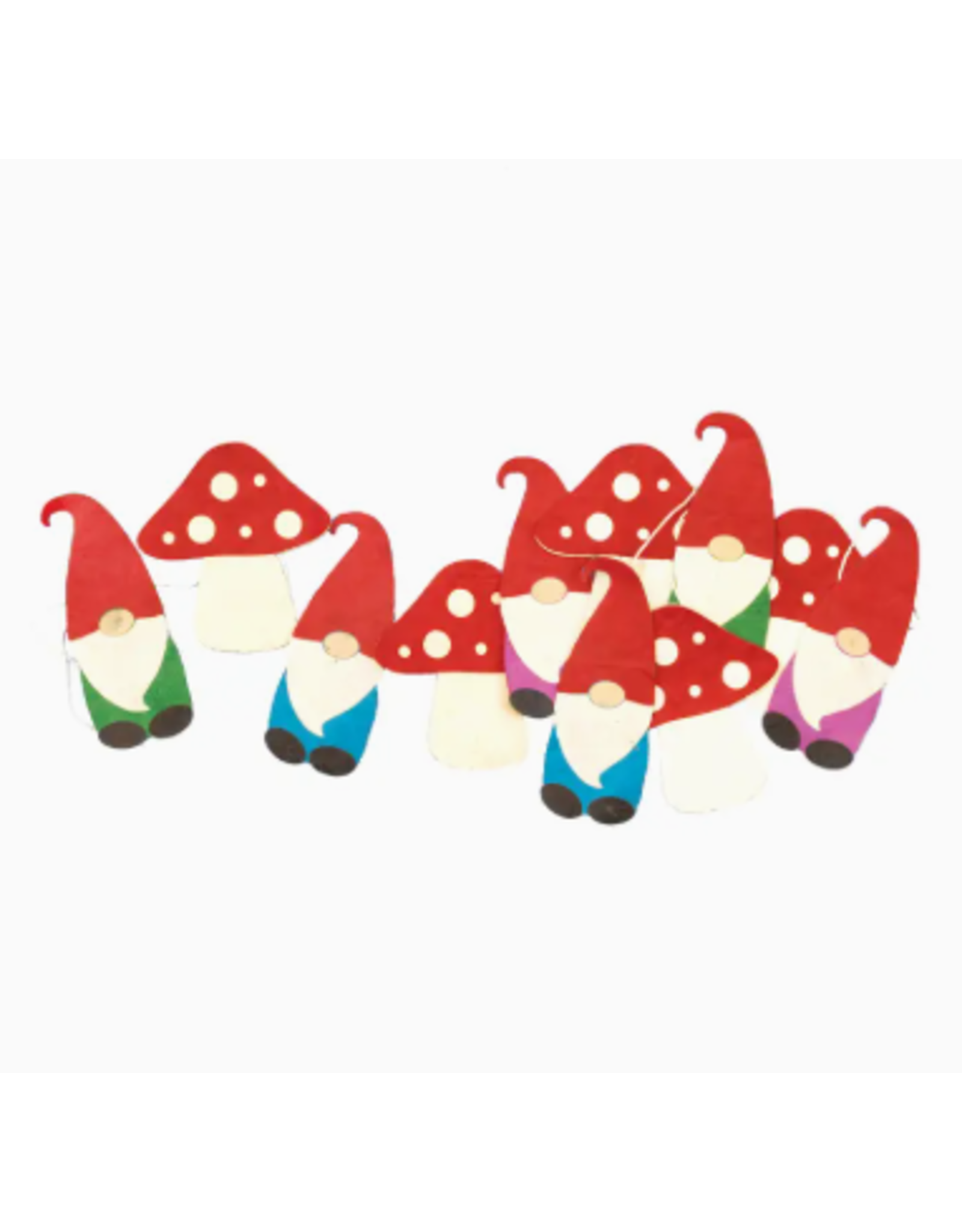 Nepal Gnome & Mushroom Eco-Paper Garland, Nepal
