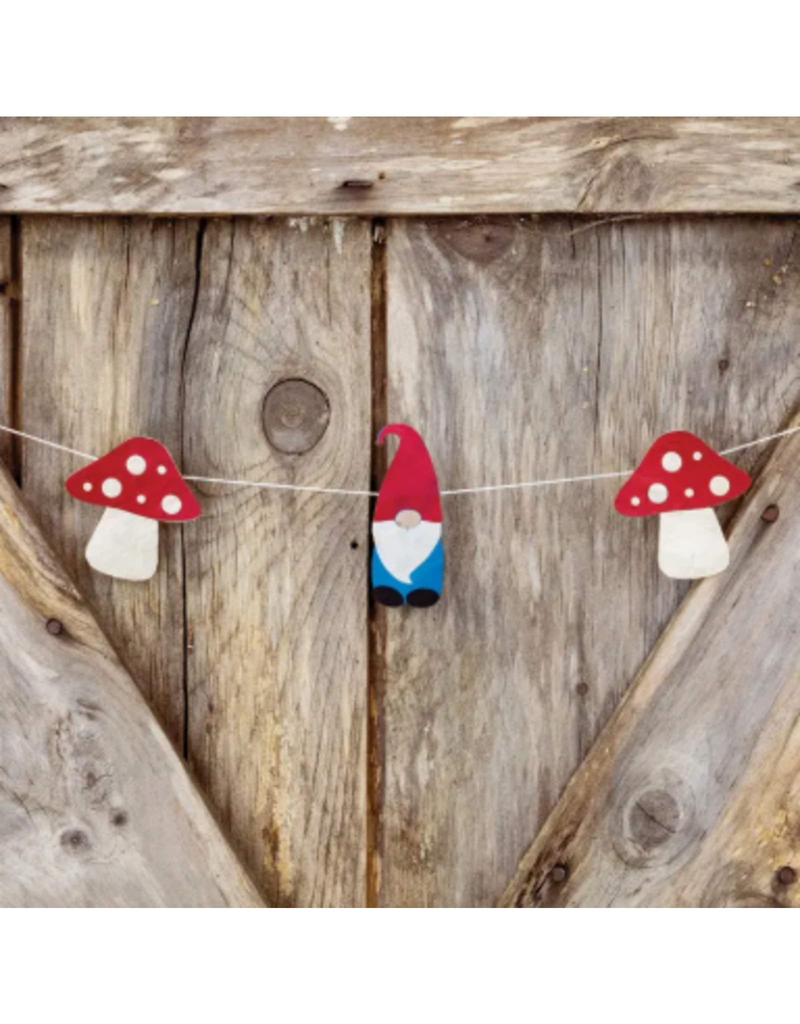 Nepal Gnome & Mushroom Eco-Paper Garland, Nepal