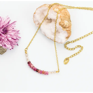 India CLEARANCE Rosy Bar Necklace