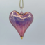 Egypt Blown Glass Heart Ornament - Lavender