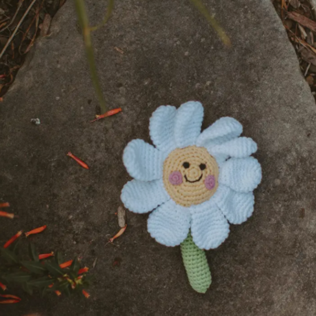 Crochet Rattle - Daisy Flower