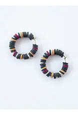 India Heishi Hoop Earrings, India