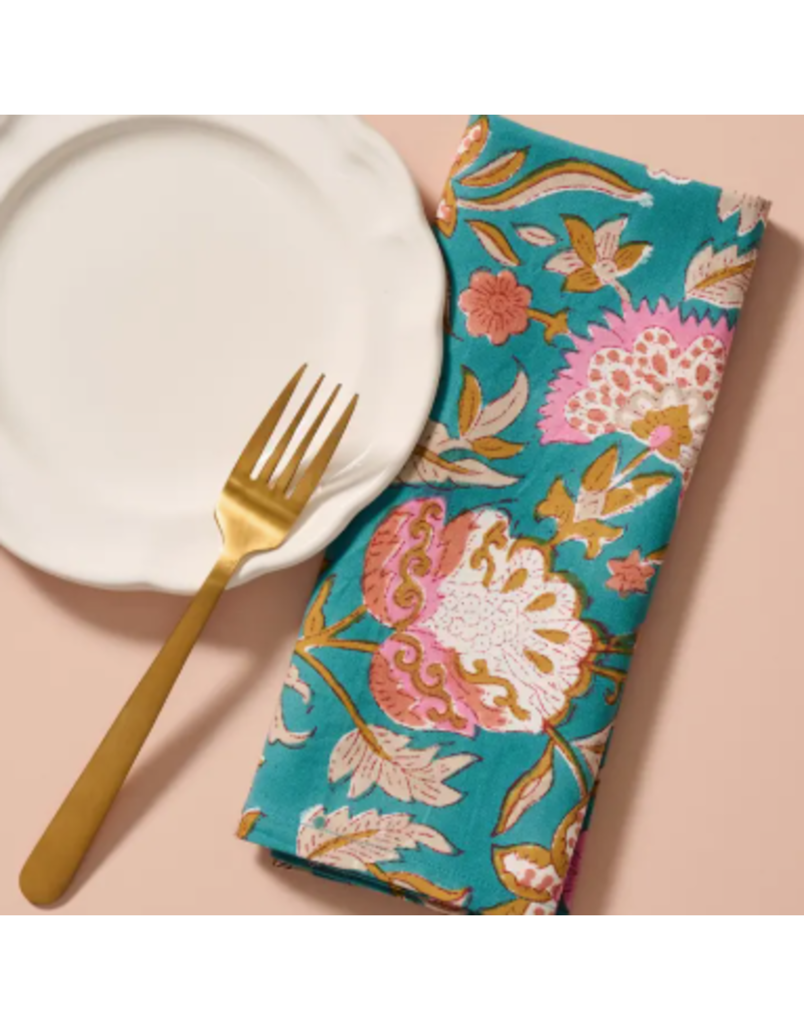 India Stabaka Blockprint Napkin, India