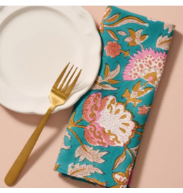 India Stabaka Blockprint Napkin, India