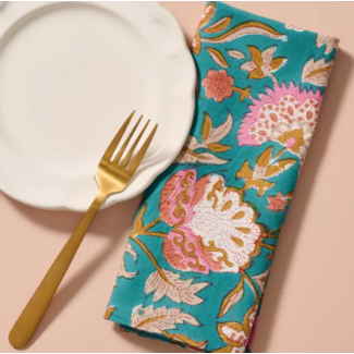 India Stabaka Blockprint Napkin