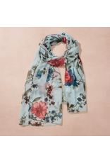 India Komal Floral & Leaf Chiffon Scarf, India
