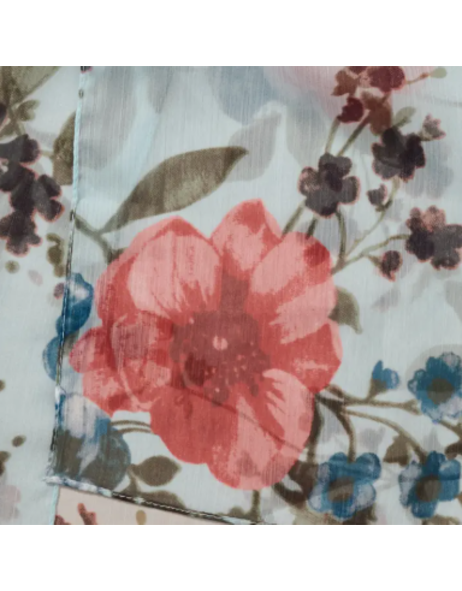 India Komal Floral & Leaf Chiffon Scarf, India