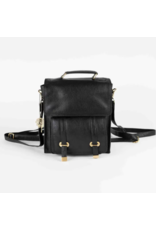 India Jarni Black Leather Backpack, India