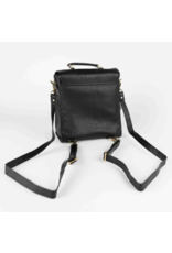India Jarni Black Leather Backpack, India