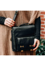 India Jarni Black Leather Backpack, India
