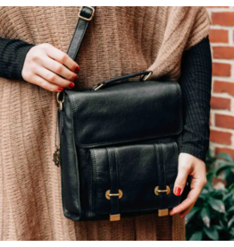 India Jarni Black Leather Backpack, India