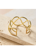 India Intertwined Brass Cuff Bracelet, India