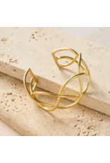 India Intertwined Brass Cuff Bracelet, India