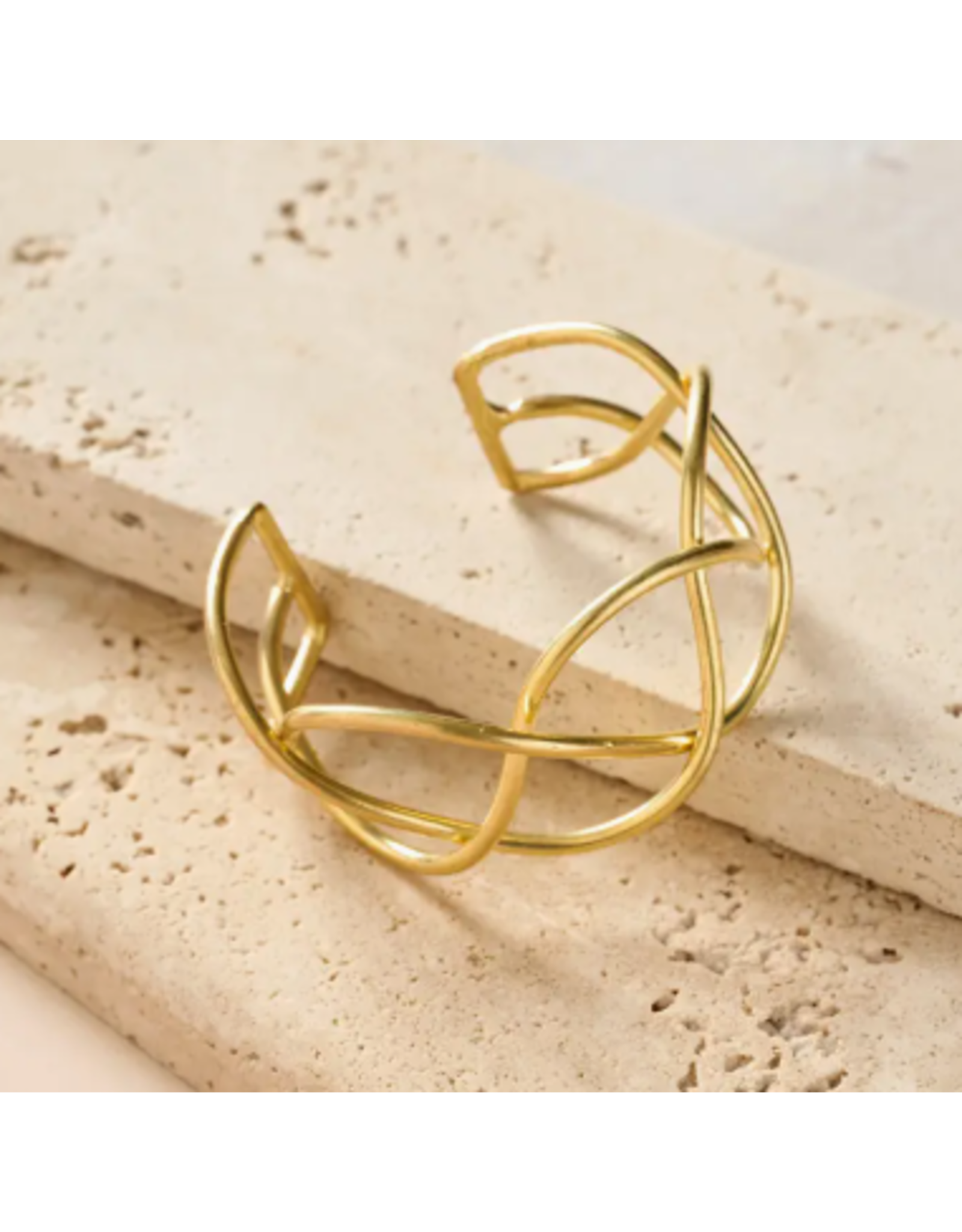 India Intertwined Brass Cuff Bracelet, India