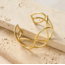 Intertwined Brass Cuff Bracelet