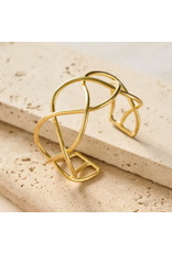 India Intertwined Brass Cuff Bracelet, India