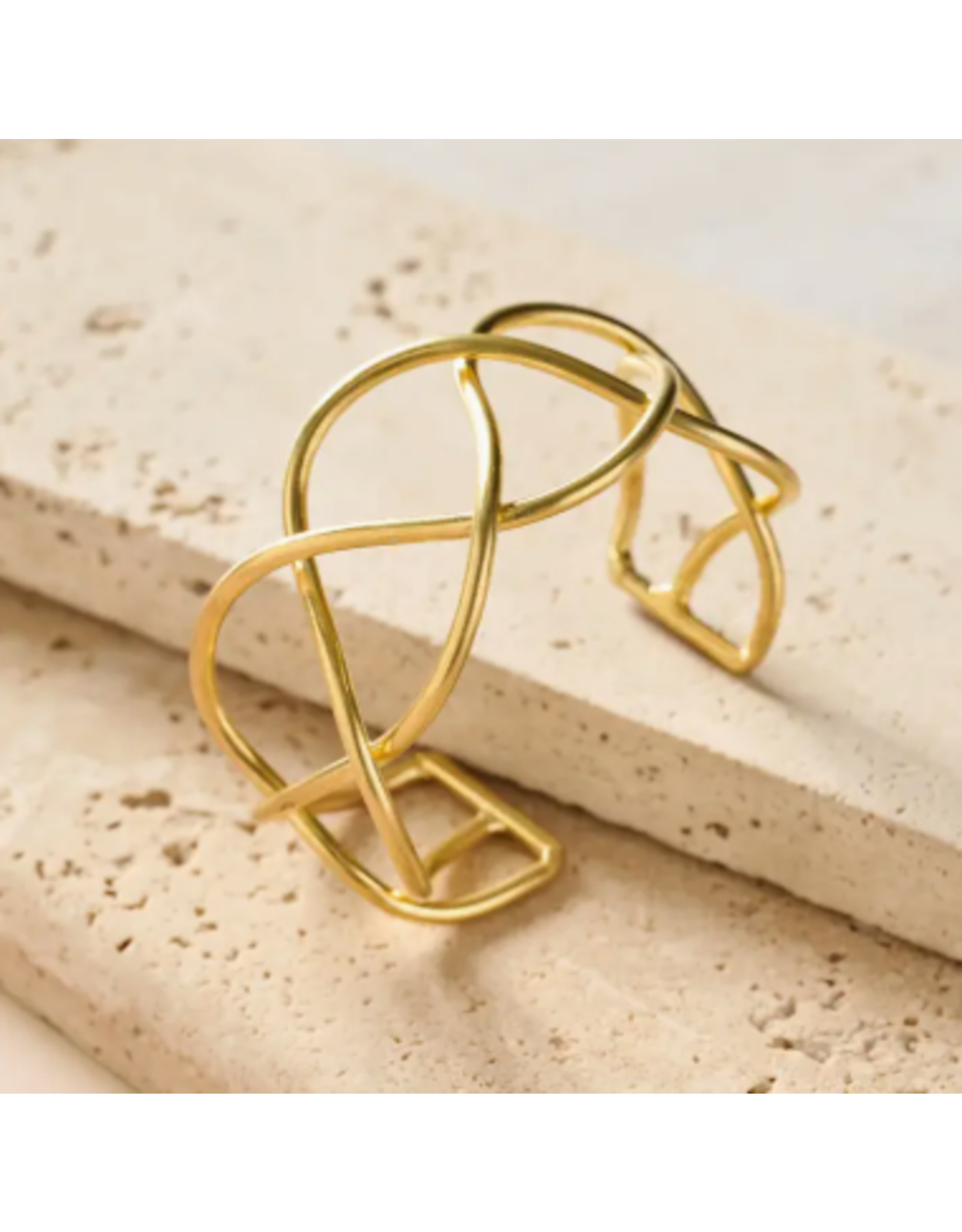 India Intertwined Brass Cuff Bracelet, India
