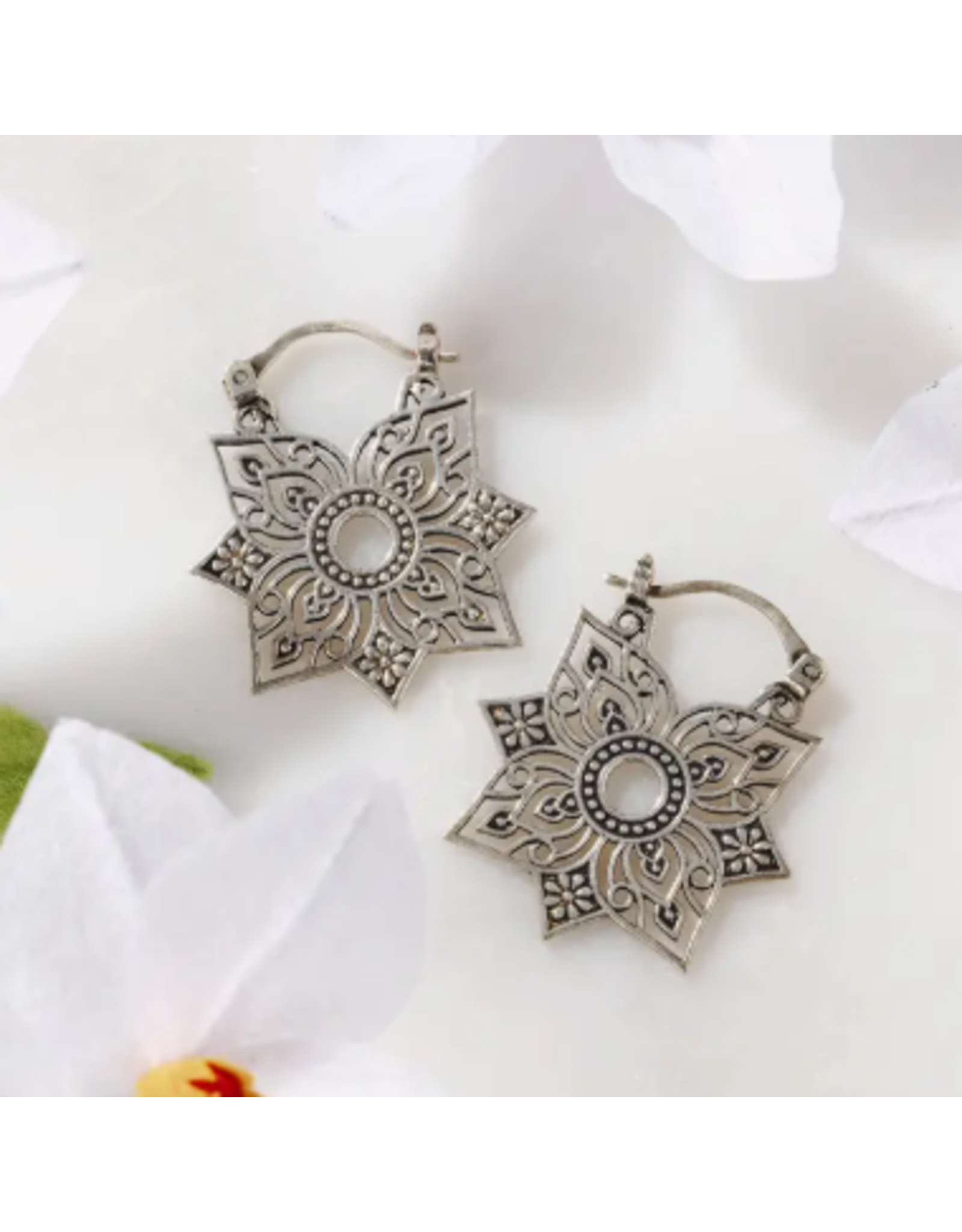 India Floral Jali Earrings, India