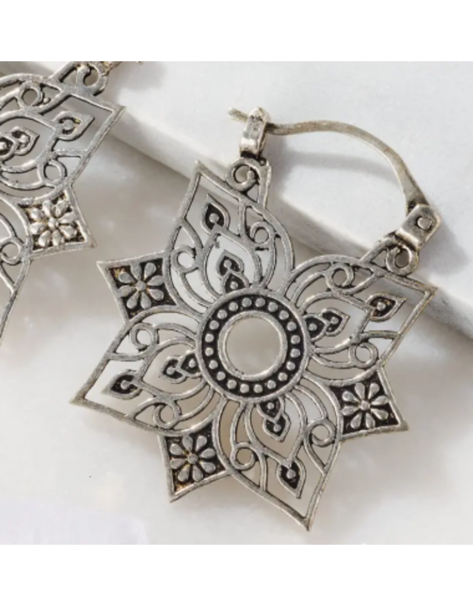 India Floral Jali Earrings, India