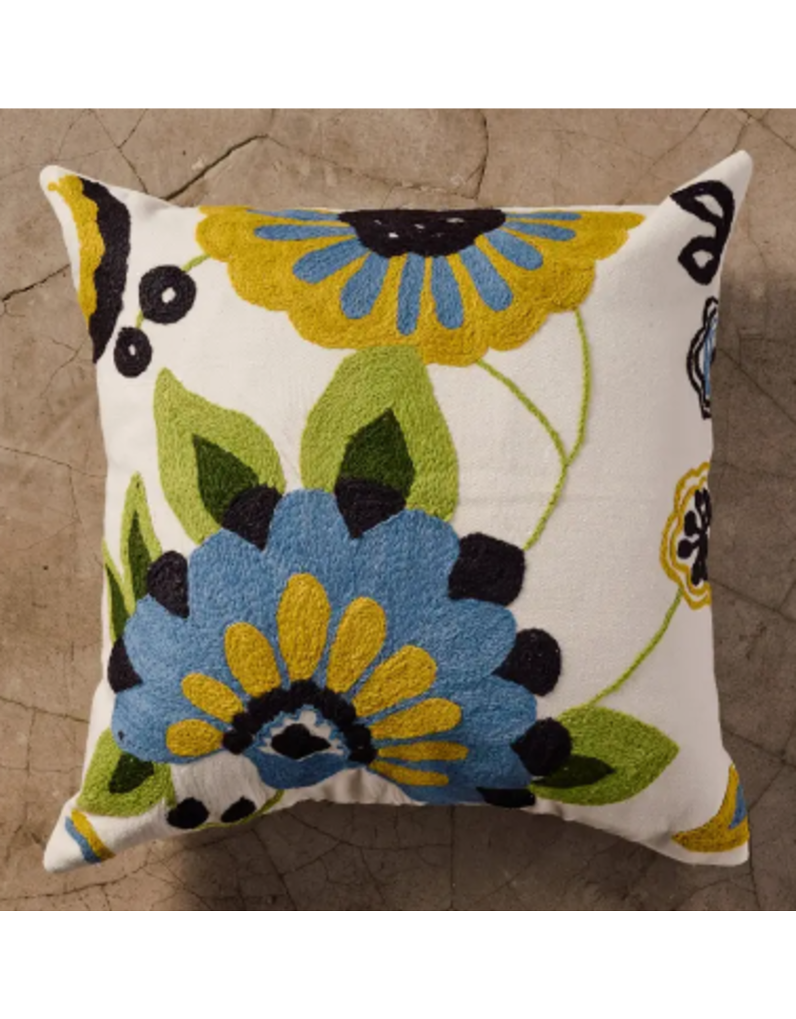 India Bela Embroidered Pillow, India