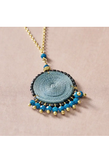 India Meera Blue Pendant Necklace, India