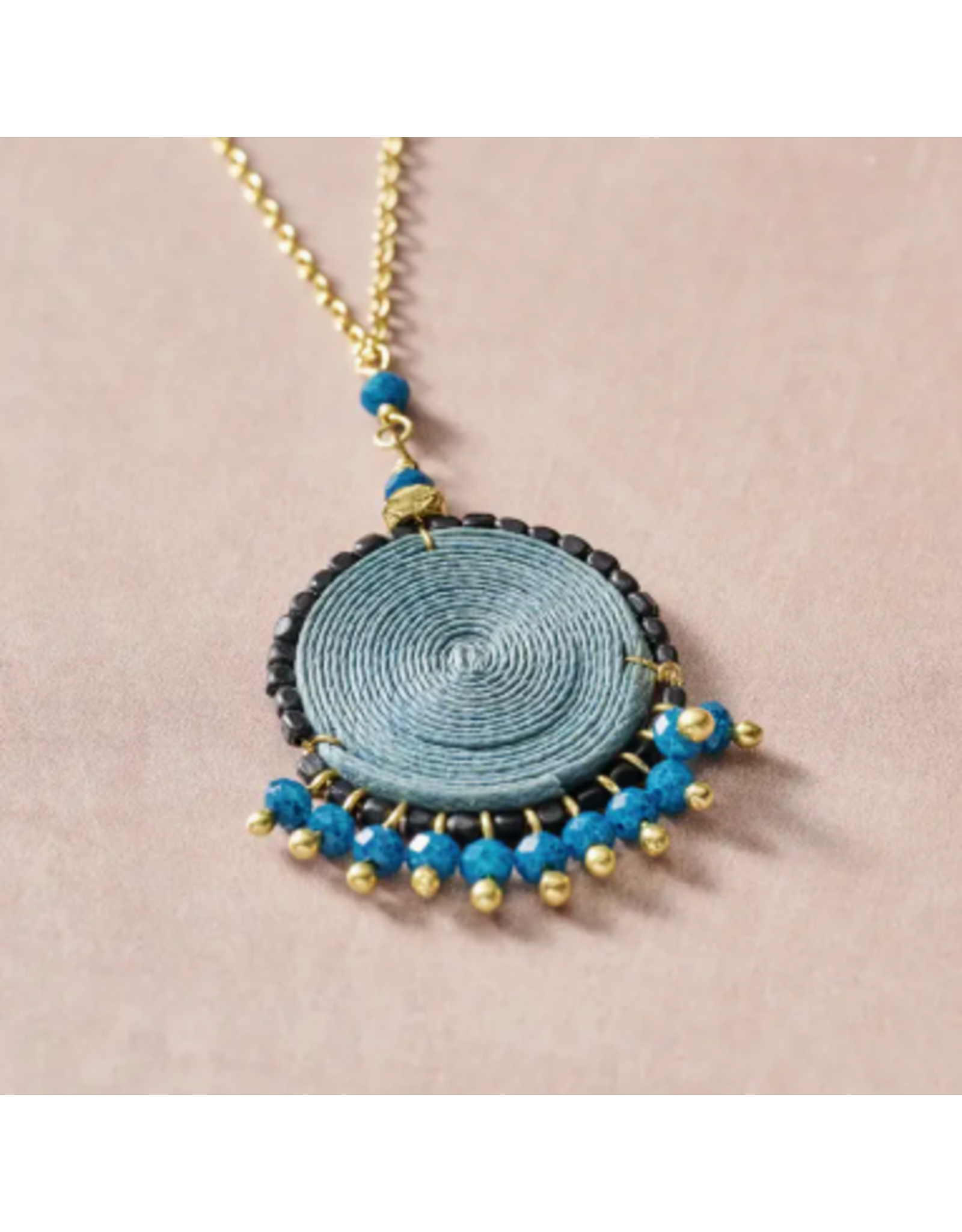 India Meera Blue Pendant Necklace, India