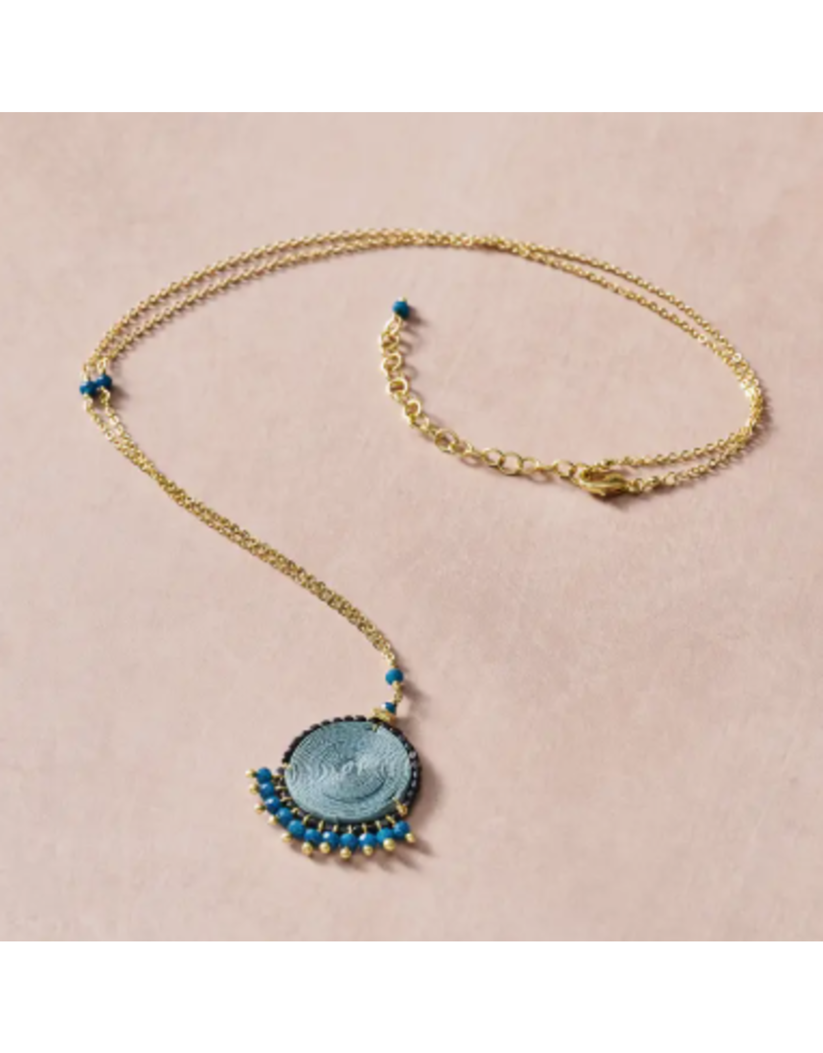 India Meera Blue Pendant Necklace, India