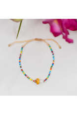 Guatemala Mushroom Beaded String Bracelet, Guatemala