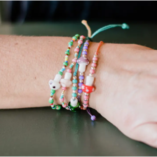 Guatemala Mushroom Beaded String Bracelet