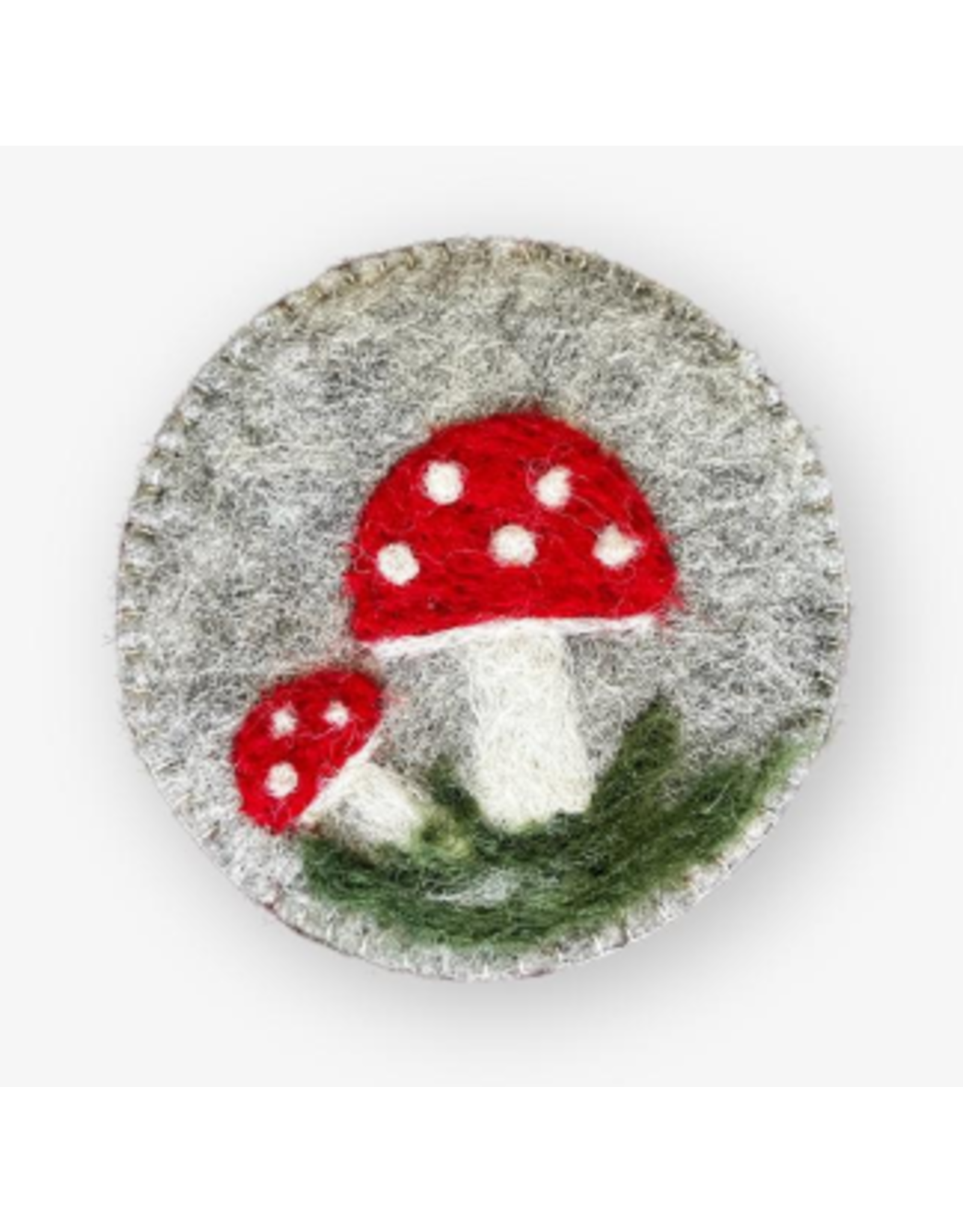 Nepal Felt Mushroom Coasters (set of 4), Nepal