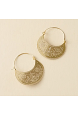 India Haveli Etched Hoop Earrings