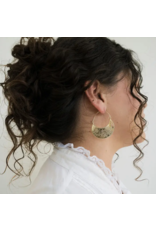 India Haveli Etched Hoop Earrings