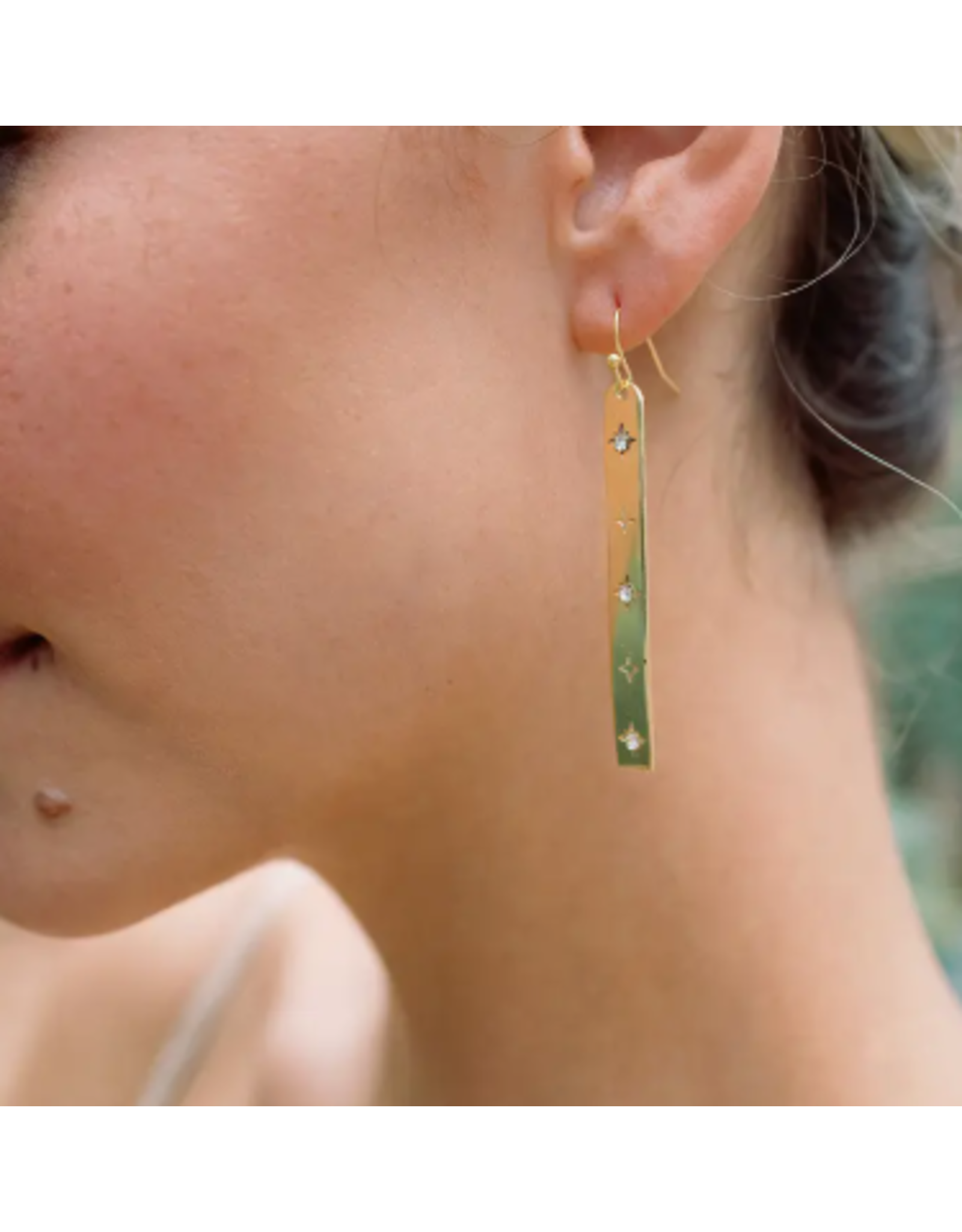 India Sitara Starry Linear Earrings, India