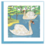 Vietnam Quilling Card - Two Swans