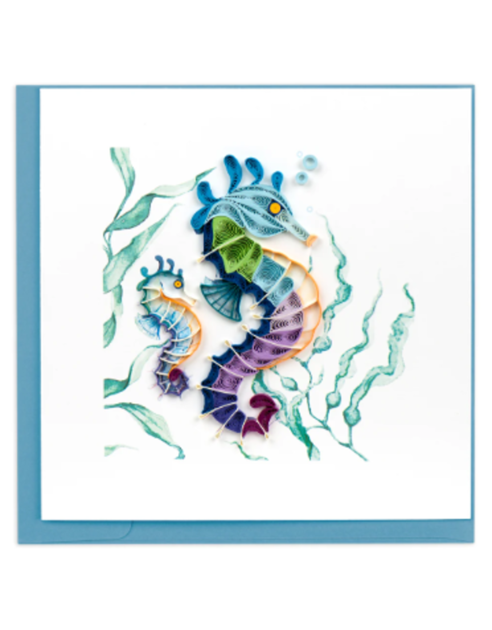 Vietnam Quilled Colourful Seahorse Card, Vietnam