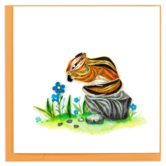Vietnam Quilled Card - Chipmunk