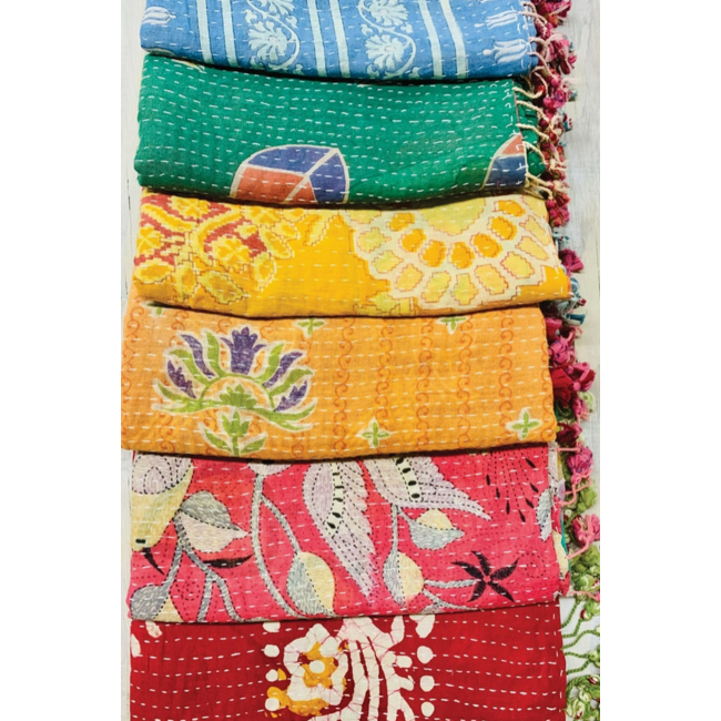 Kantha Upcycled Sari Scarf