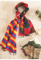 India Kantha Upcycled Sari Scarf, India