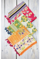 India Kantha Upcycled Sari Scarf, India