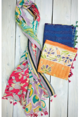 India Kantha Upcycled Sari Scarf, India