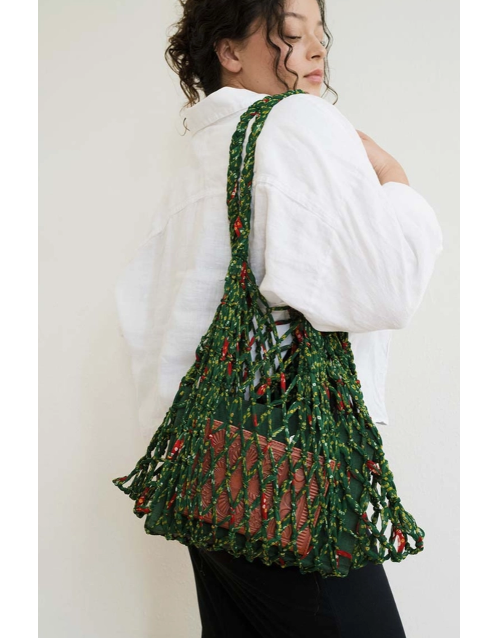 India Tokari Upcycled Sari Market Tote, India