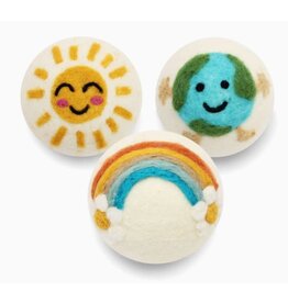 Nepal Wool Felt Dryer Ball (single w/ embroidery), Nepal