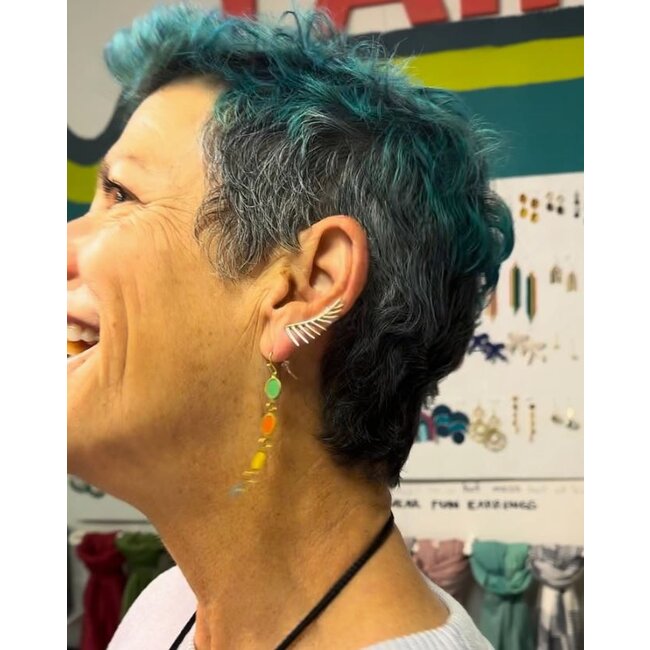 Black Swan Winged Earrings