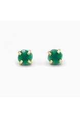 India Encaged Green Onyx Studs, India
