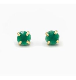 India Encaged Green Onyx Studs, India