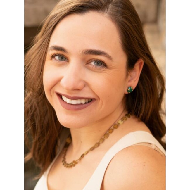 Encaged Green Onyx Studs