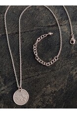 India Globe Pendant Silver Necklace, India