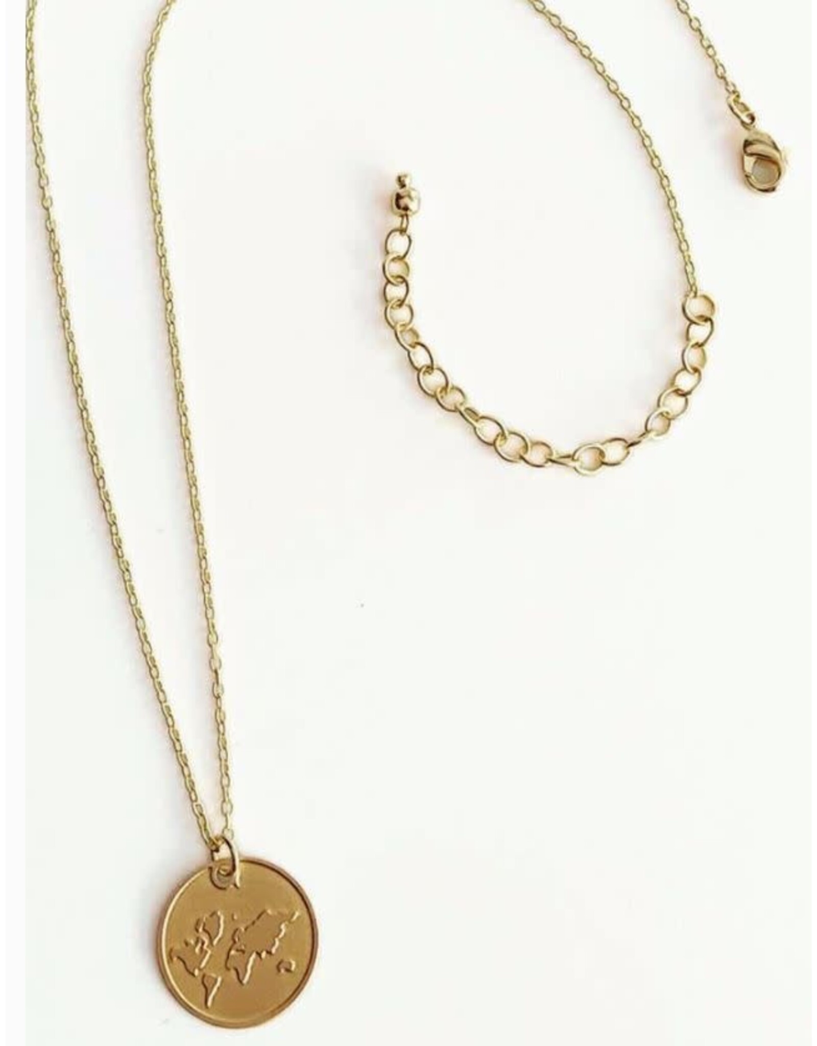 India Globe Pendant Brass Necklace, India